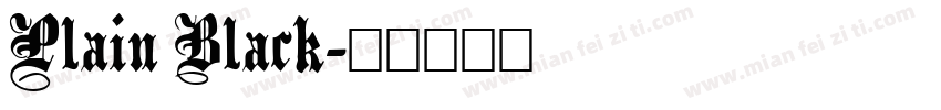 Plain Black字体转换